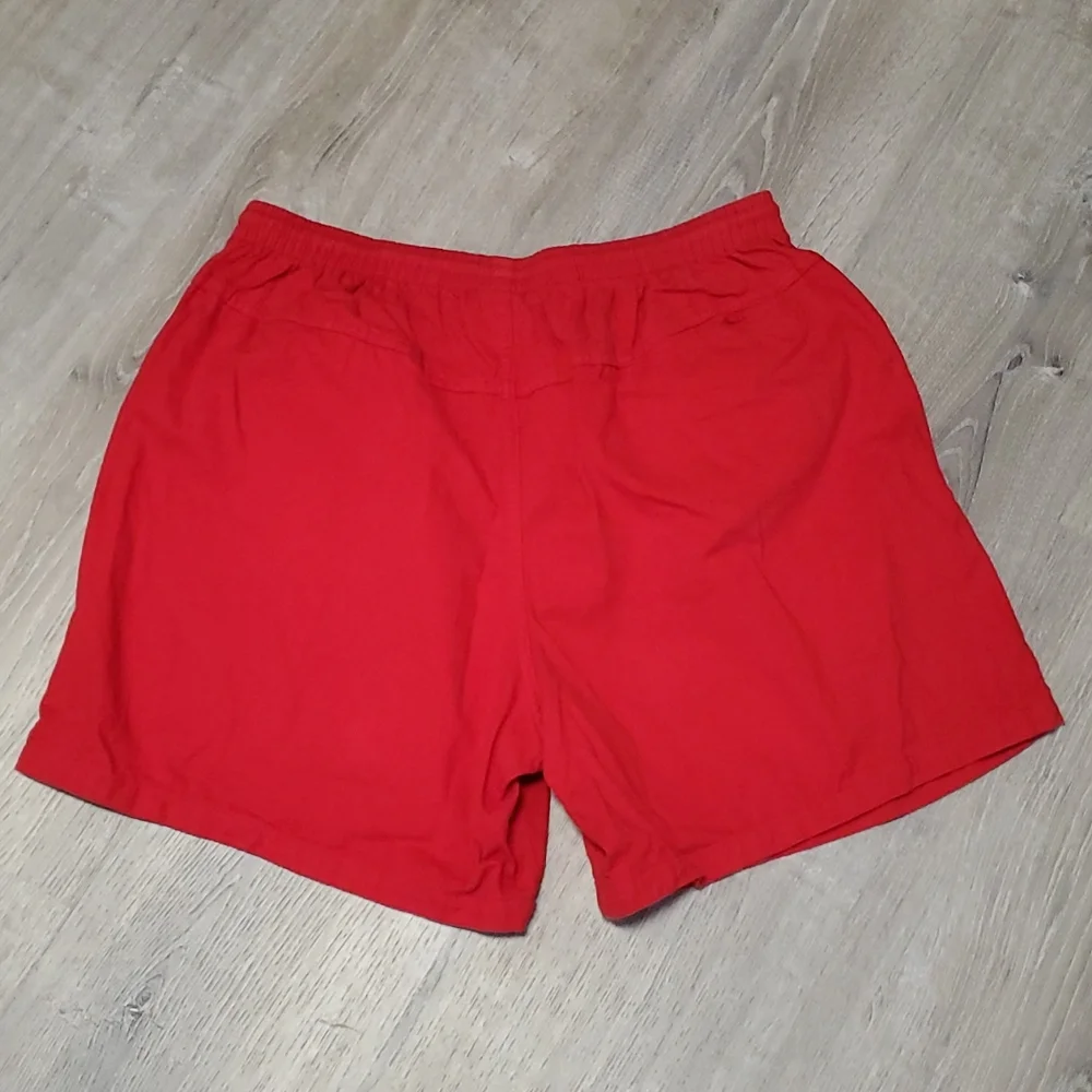 Vintage Speedo red cotton athletic shorts men size XL